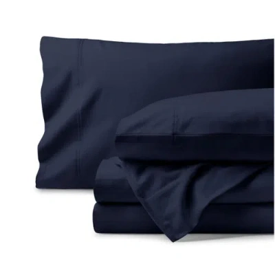 Bare Home 100% Organic Cotton Flannel Sheet Set In Blue