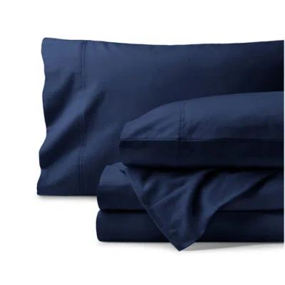 Bare Home 100% Organic Cotton Flannel Sheet Set In Blue