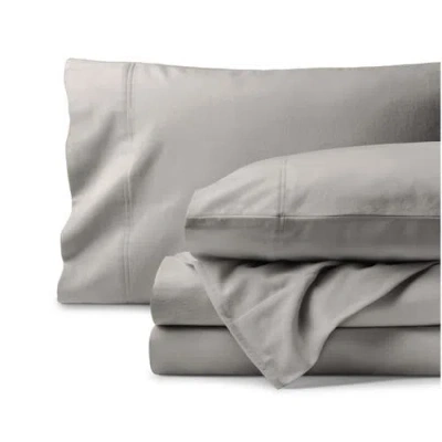 Bare Home 100% Organic Cotton Flannel Sheet Set In Gray