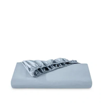 Bare Home 100% Organic Cotton Percale Cooling Fitted Sheet In Blue