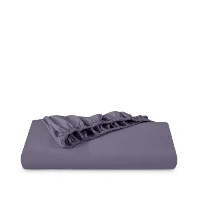 Bare Home 100% Organic Cotton Percale Cooling Fitted Sheet In Purple
