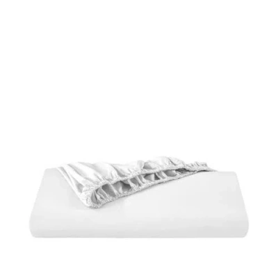 Bare Home 100% Organic Cotton Percale Cooling Fitted Sheet In White