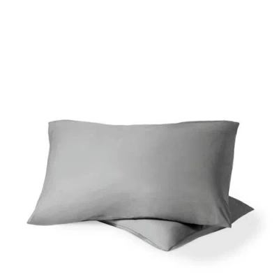 Bare Home 100% Organic Cotton Percale Cooling Pillowcase Set In Gray