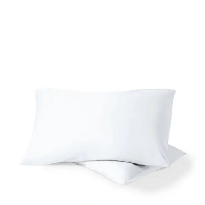 Bare Home 100% Organic Cotton Percale Cooling Pillowcase Set In White
