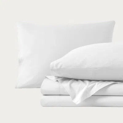 Bare Home 100% Organic Cotton Percale Cooling Sheet Set In White