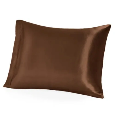 Bare Home 19 Momme 100% Mulberry Silk Pillowcase In Brown