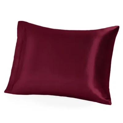 Bare Home 19 Momme 100% Mulberry Silk Pillowcase In Burgundy