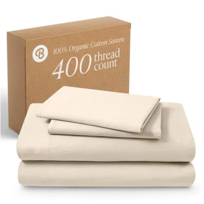 Bare Home 400 Thread Count Organic Cotton Sateen Sheet Set In Neutral