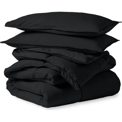 Bare Home All-season Down Alternative Comforter Set In Black