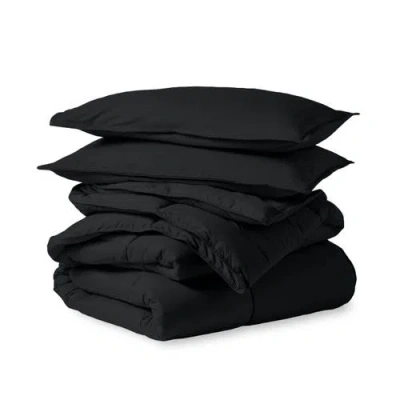 Bare Home All-season Down Alternative Comforter Set In Black