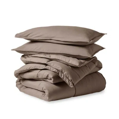 Bare Home All-season Down Alternative Comforter Set In Brown