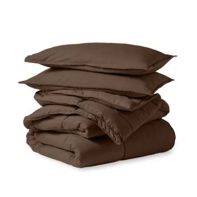 Bare Home All-season Down Alternative Comforter Set In Brown