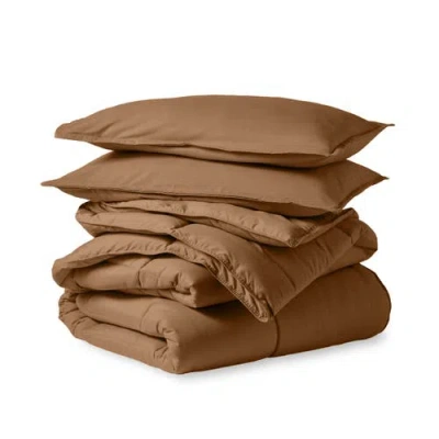Bare Home All-season Down Alternative Comforter Set In Brown