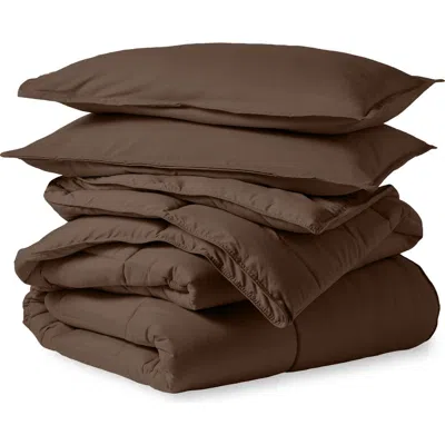 Bare Home All-season Down Alternative Comforter Set In Brown