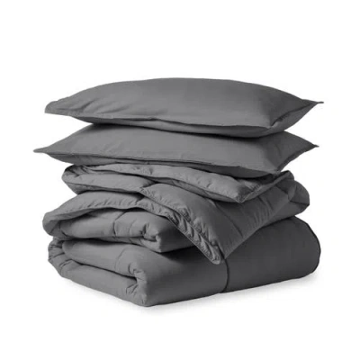 Bare Home All-season Down Alternative Comforter Set In Gray