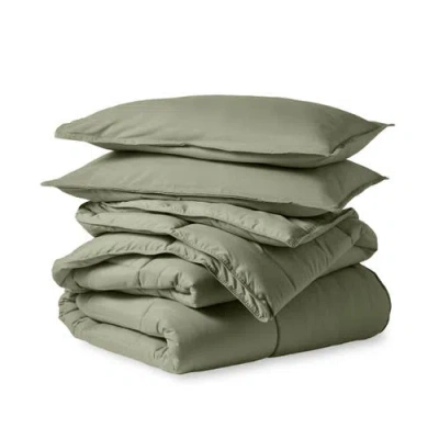 Bare Home All-season Down Alternative Comforter Set In Green