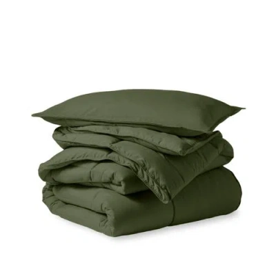 Bare Home All-season Down Alternative Comforter Set In Green