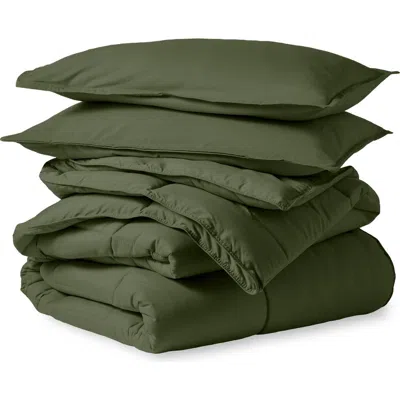 Bare Home All-season Down Alternative Comforter Set In Green