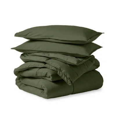 Bare Home All-season Down Alternative Comforter Set In Green
