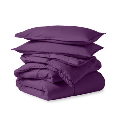 Bare Home All-season Down Alternative Comforter Set In Purple