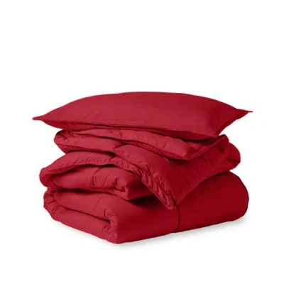 Bare Home All-season Down Alternative Comforter Set In Red