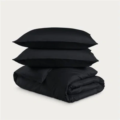 Bare Home Cooling Rayon Duvet Cover Set In Black