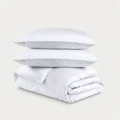 Bare Home Cooling Rayon Duvet Cover Set In White