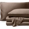 Bare Home Cooling Rayon Sheet Set In Brown