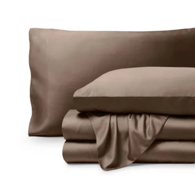 Bare Home Cooling Rayon Sheet Set In Brown