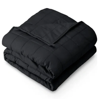 Bare Home Cotton Weighted Blanket In Black