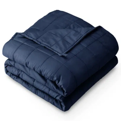 Bare Home Cotton Weighted Blanket In Blue