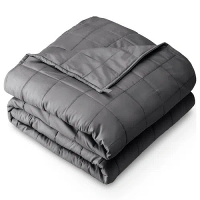 Bare Home Cotton Weighted Blanket In Gray