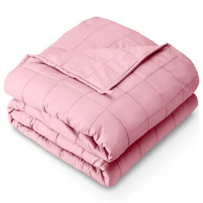 Bare Home Cotton Weighted Blanket In Pink