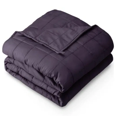 Bare Home Cotton Weighted Blanket In Purple