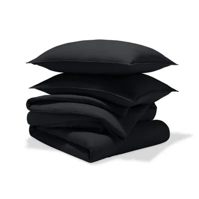 Bare Home Down Alternative Track Stitch Comforter Set In Black