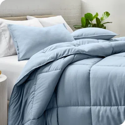 Bare Home Dusty Blue 2 Piece Comforter Set