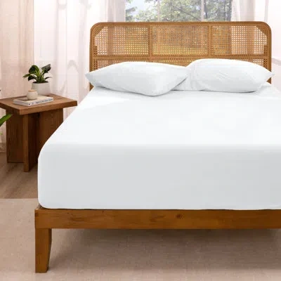 Bare Home Fitted Sheet - Cotton - Jersey In White