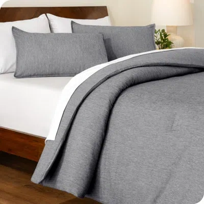 Bare Home Heathered Comforter Set - Ultra-soft - Goose Down Alternative - All Season Warmth In Heather Charcoal