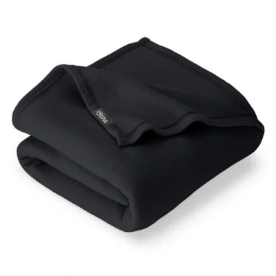 Bare Home Lightweight Polar Fleece Blanket In Black