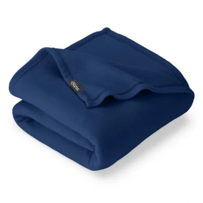 Bare Home Lightweight Polar Fleece Blanket In Blue