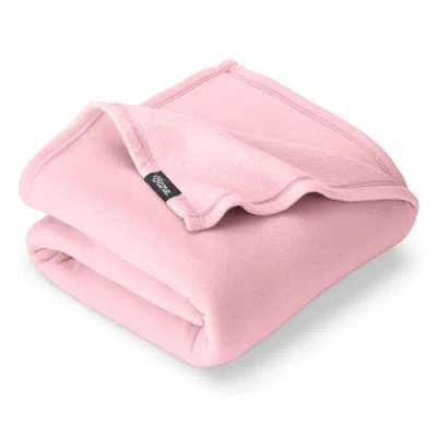 Bare Home Lightweight Polar Fleece Blanket In Pink