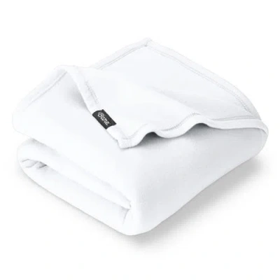 Bare Home Lightweight Polar Fleece Blanket In White