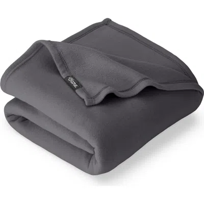 Bare Home Lightweight Polar Fleece Throw Blanket In Gray