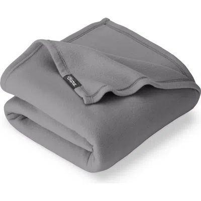 Bare Home Lightweight Polar Fleece Throw Blanket In Gray