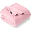 Bare Home Lightweight Polar Fleece Throw Blanket In Pink