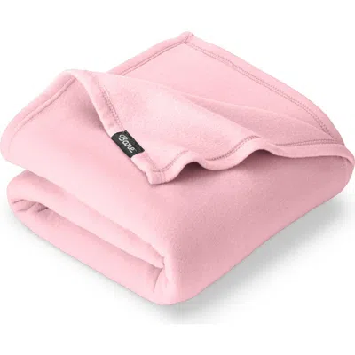 Bare Home Lightweight Polar Fleece Throw Blanket In Pink
