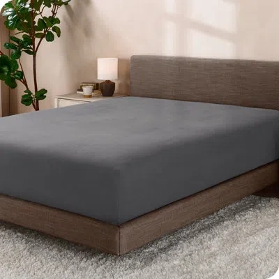 Bare Home Micro Fleece Super Soft Fitted Sheet In Gray