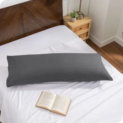 Bare Home Microfiber Body Pillowcase Envelope Closure In Gray