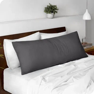 Bare Home Microfiber Body Pillowcase - Zipper Closure In Forged Iron Gray