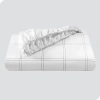 Bare Home Microfiber Fitted Sheet In White;gray